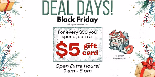 Deal Days at Fox Den!