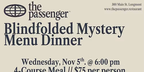 Blindfolded Mystery Menu Dinner