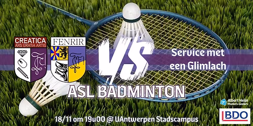 ASL Badminton Fenrir x Creatica vs Service met een glimlach