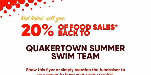 Red Robin - Dine and Donate for the Quakertown Summer Swim Team
