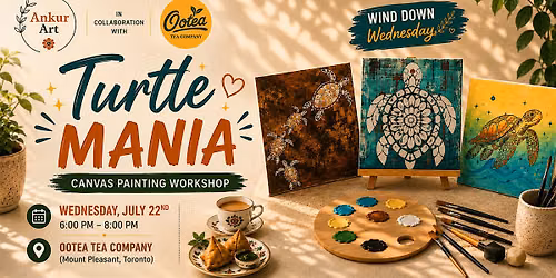 Turtle Mania I Toronto Art Social I Acrylic Canvas Painting Workshop