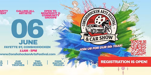 2026 Conshohocken Arts Festival and Car Show AND Conshy Classic Bike Race