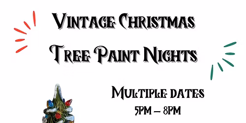 Vintage Ceramic Christmas Tree Paint Nights