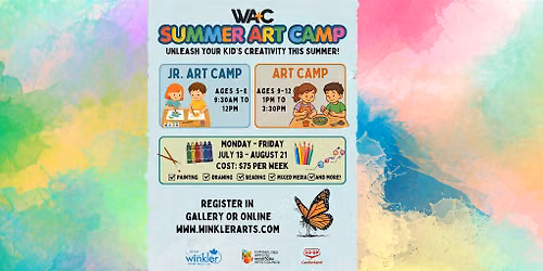 Summer Art Camp (Ages 9-12): July 13 - 17