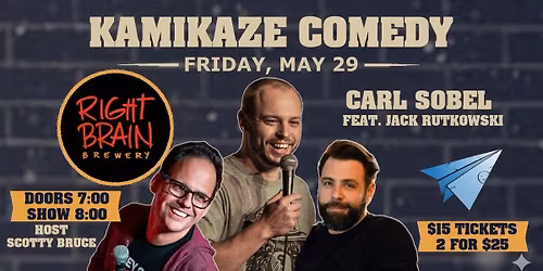 Comedy Night at Right Brain Brewery w\/Carl Sobel
