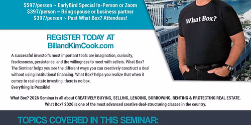What Box? 2026 Seminar