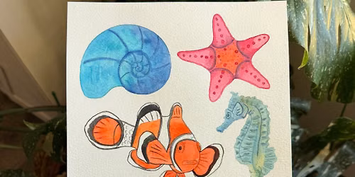 WOMEN'S CLASS: Sea & Stillness Watercolor (Ages 18+)