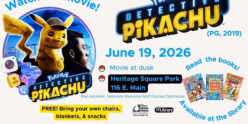 Family Movie Night at Heritage Square Park: Detective Pikachu