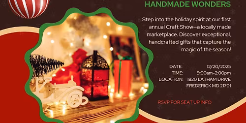 First Annual HeartFields Holiday Craft Show