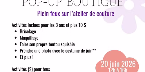 Pop up BOUTIQUE