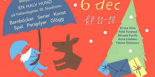 Julmarknad p\u00e5 atelj\u00e9kollektivet En halv hund
