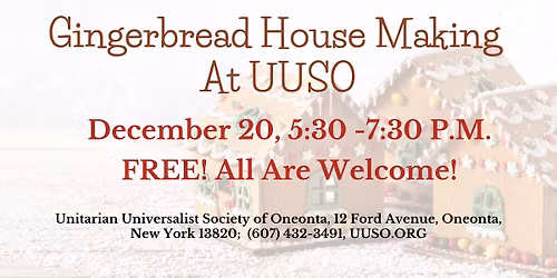 Gingerbread House Making at UUSO
