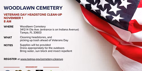 Veterans Day Headstone Clean -Up