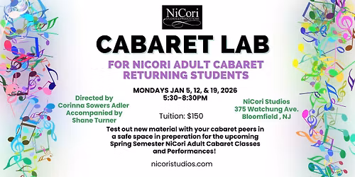 3 Session Cabaret Lab for returning Adult Cabaret Students