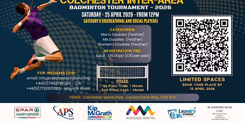 Colchester Inter-Area Badminton Tournament 