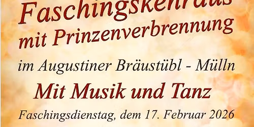 Faschingskehraus mit Prinzenverbrennen