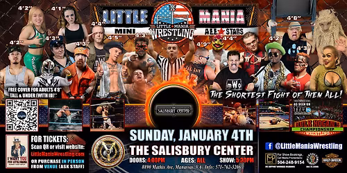 Manassas, VA - Little Mania Mini Wrestling @ The Salisbury Center