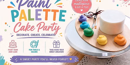 Paint Palette Cake Party