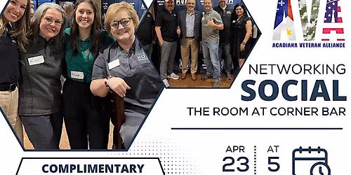 April 2026 AVA Networking Social at The Room at Corner Bar Lafayette!