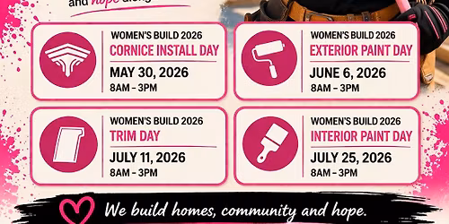 Women Build 2026 Cornice Install day