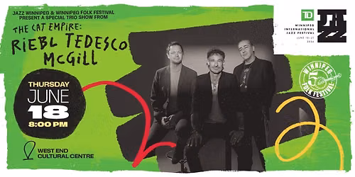 A special trio show from The Cat Empire: 'Riebl Tedesco McGill'