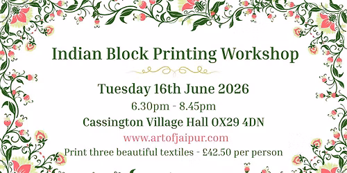 Indian Block Printing Workshop