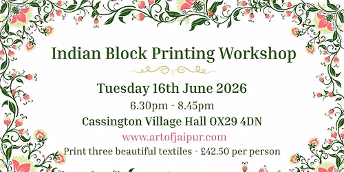 Indian Block Printing Workshop