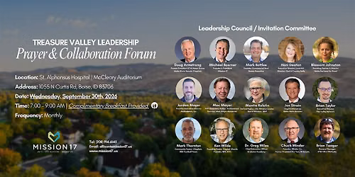 Treasure Valley Leadership Prayer & Collaboration Forum | WED. SEP 30, 2026
