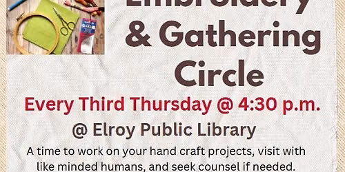 Embroidery & Gathering Circle