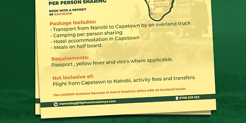 Overland Adventure Group Trip from Nairobi to Cape Town