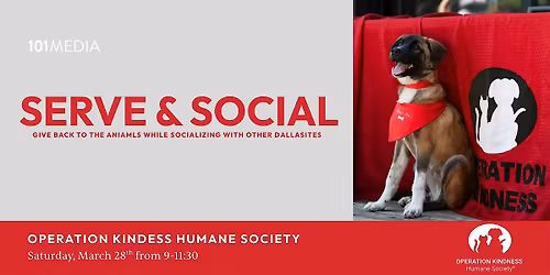 Serve & Social at Operation Kindness Humane Society