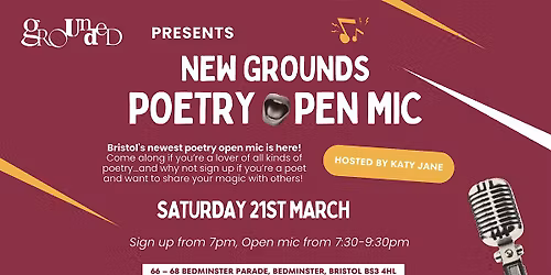NEW GROUNDS: Poetry Open Mic at Grounded Bedminster