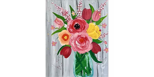 Colorful Flower Bouquet - Paint and Sip in Denver | Classpop!\u2122