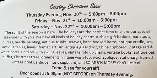 Country Christmas Show  