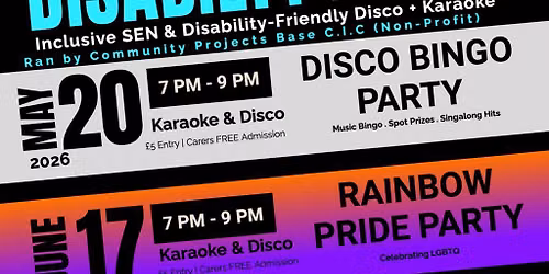 Adults SEN Disability Disco & Karaoke | Stay Up Late