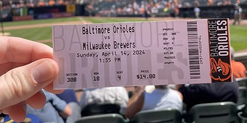 Milwaukee Brewers at Baltimore Orioles Tickets