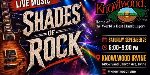 Live music with Shades of Rock at Knowlwood Restaurant