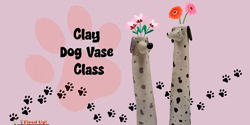Clay Dog Vase at Fired Up!