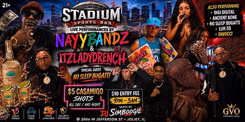NayyBandz, itzladydrench live performance at Stadium Sports Bar