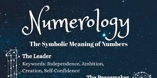 Introduction to Numerology \u00a330. Limited to 6 persons 