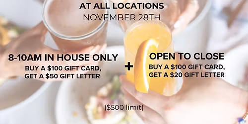 Black Friday Gift Card Sale at Hooked