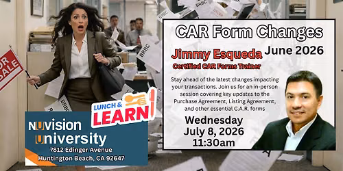 CAR Form Changes - June 2026 Update with Jimmy Esqueda