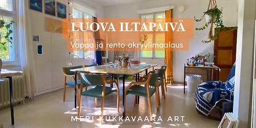 Luova iltap\u00e4iv\u00e4 \u2013 Vapaa ja rento akryylimaalaus