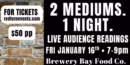 2 Mediums. 1 Night. Live Audience Mediumship Readings, Orillia