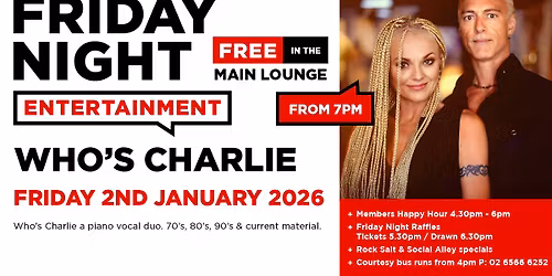 Live entertainment with Who's Charlie