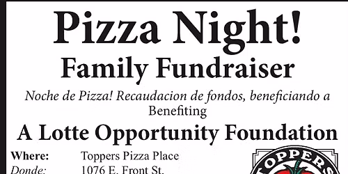 Toppers Pizza Fundraiser (Toppers on Front st)