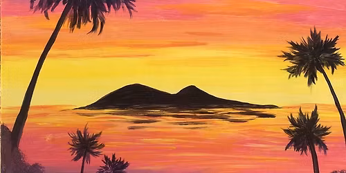 \ud83c\udfa8\ud83d\udd6f\ufe0f Paint and Sip: Moon Over Catalina \ud83c\udf19\ud83c\udf34