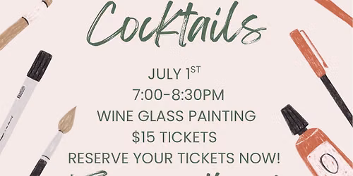 Crafts and cocktails: wine glass painting