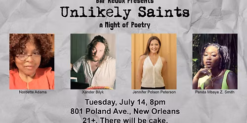 Unlikely Saints: Xander Bilyk, Jennifer Peterson, Penda Smith, & Nordette Adams