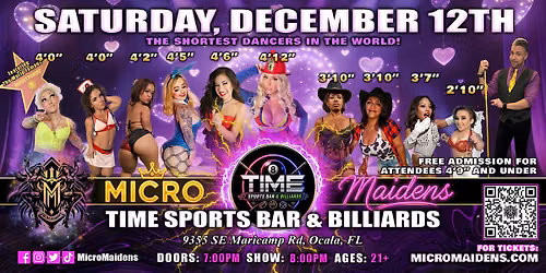 Ocala, FL - Micro Maidens: The Show @Time Sports Bar & Billiards